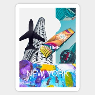 New York On Time Sticker